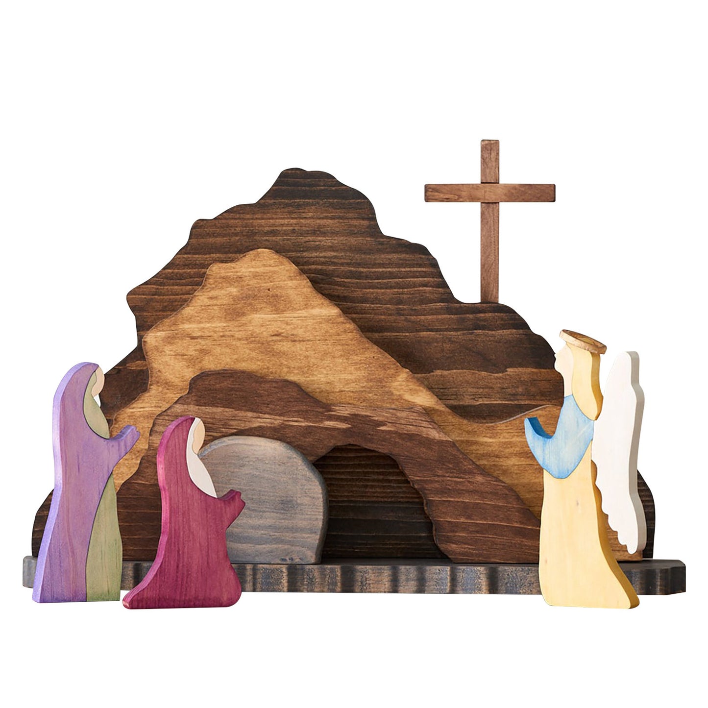 Wooden Easter Creche - Jesus Wooden Decoration