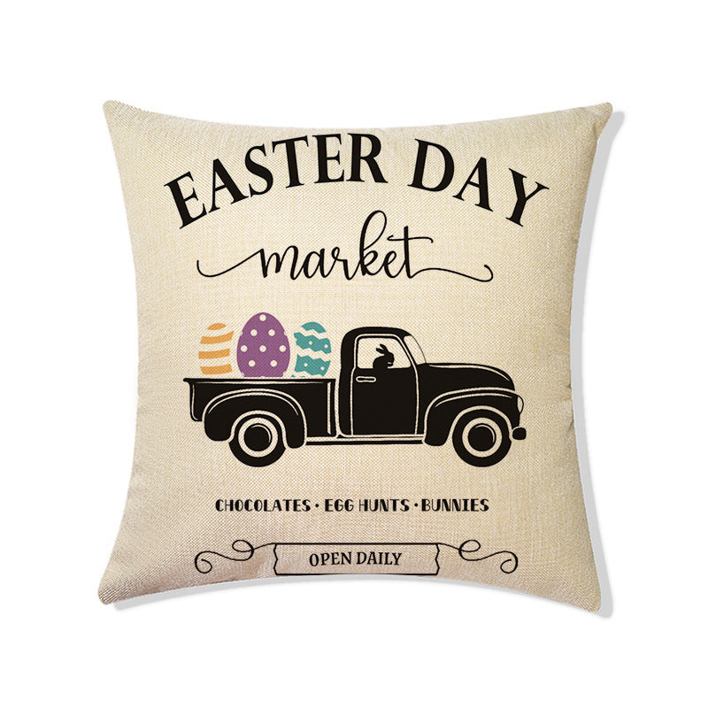 Easter Linen Holiday Decoration Pillow