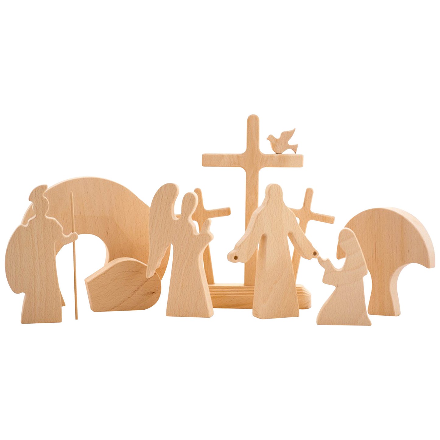 Wooden Easter Creche - Jesus Wooden Decoration