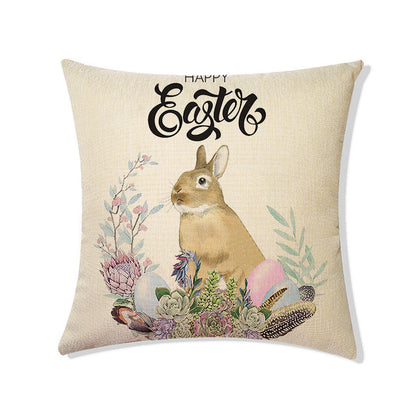 Easter Linen Holiday Decoration Pillow