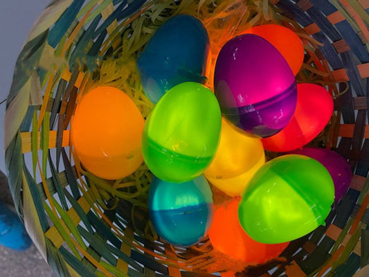 Colorful Easter Plastic Eggs with Lights