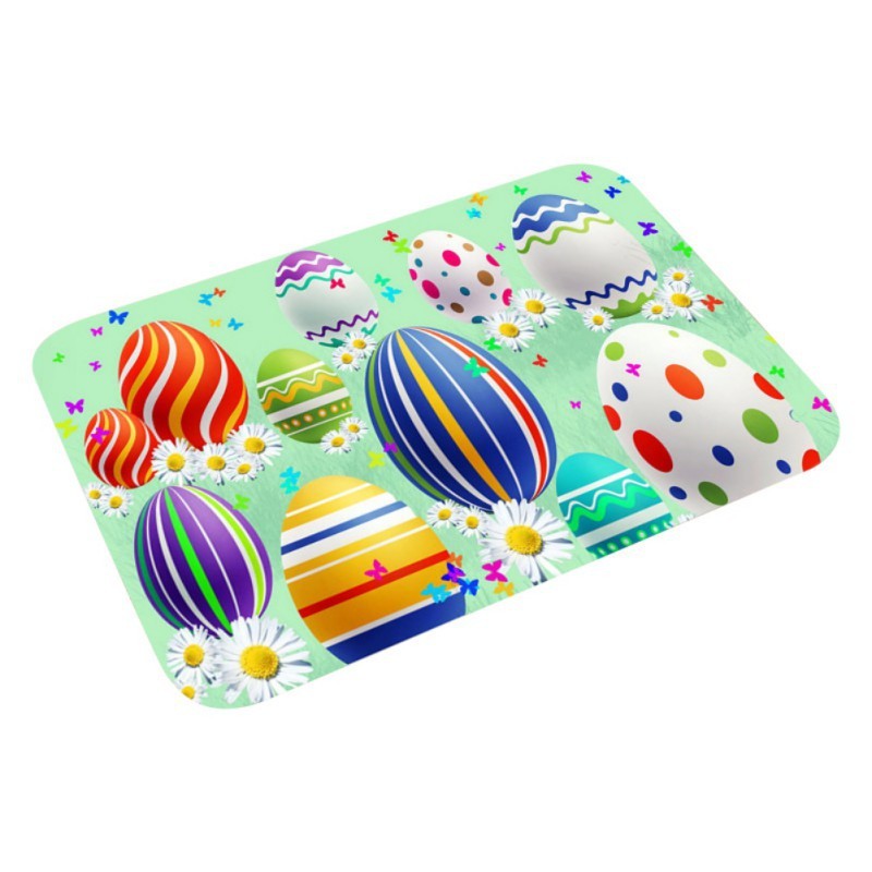Easter Bunny Flannel Floor Mat