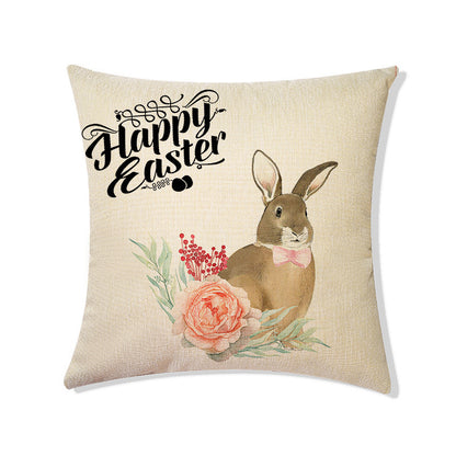 Easter Linen Holiday Decoration Pillow